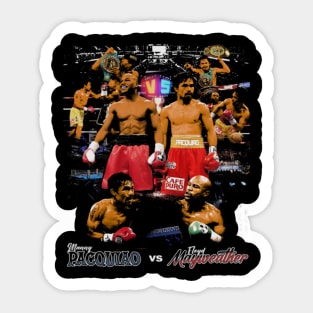 Floyd Mayweather Vs. Manny Pacquiao Retro Sticker